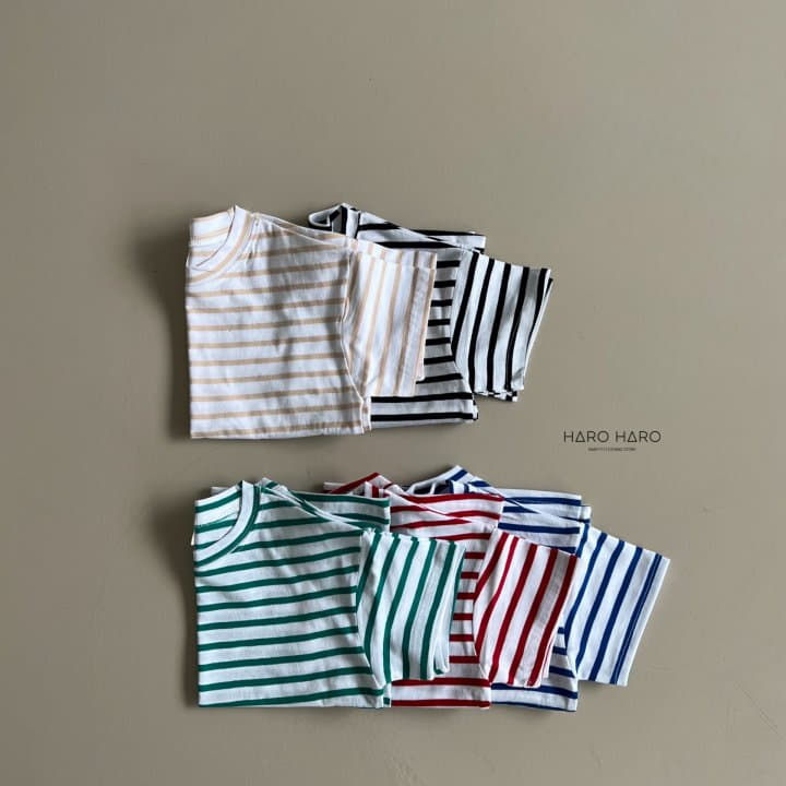 Haro Haro - Korean Children Fashion - #discoveringself - Paint Stripes Tee - 4