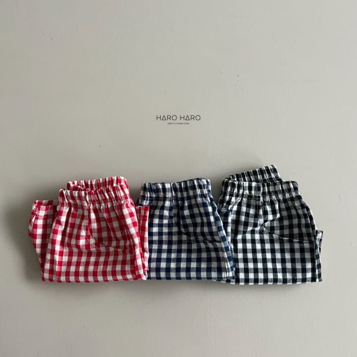 Haro Haro - Korean Children Fashion - #kidsshorts - Check Half Pants - 5