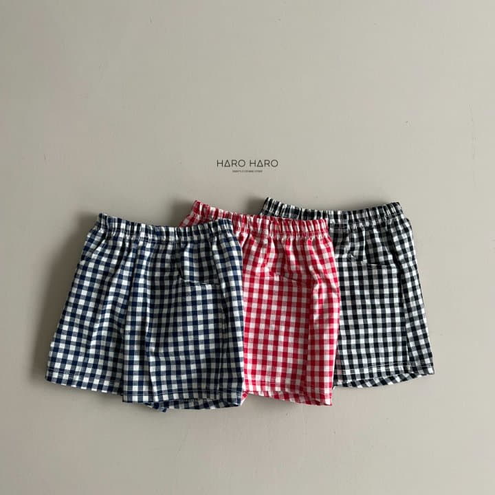 Haro Haro - Korean Children Fashion - #kidsstore - Check Half Pants - 6