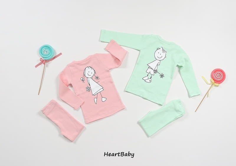 Heart Baby - Korean Children Fashion - #childrensboutique - Good Son Daughter Easywear Set - 2