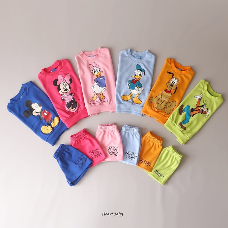 Heart Baby - Korean Children Fashion - #prettylittlegirls - Mickey Friends Top Bottom Set