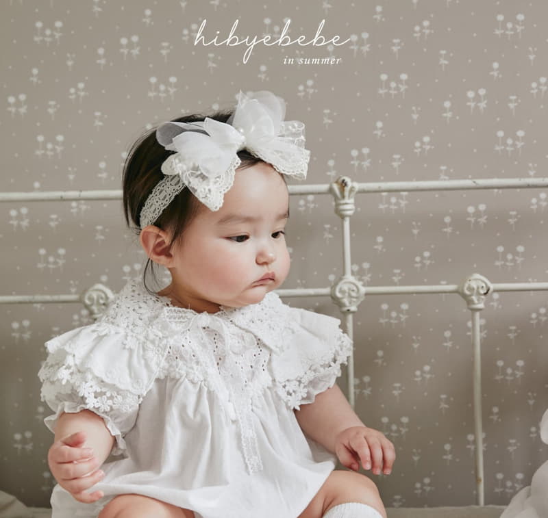 Hi Byebebe - Korean Baby Fashion - #babyootd - Pearl Ribbon Hairband - 2