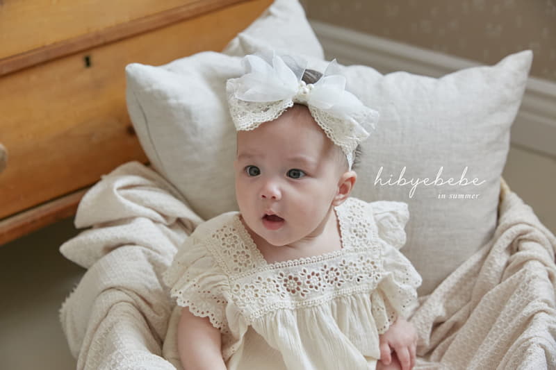 Hi Byebebe - Korean Baby Fashion - #babyoutfit - Pearl Ribbon Hairband - 3