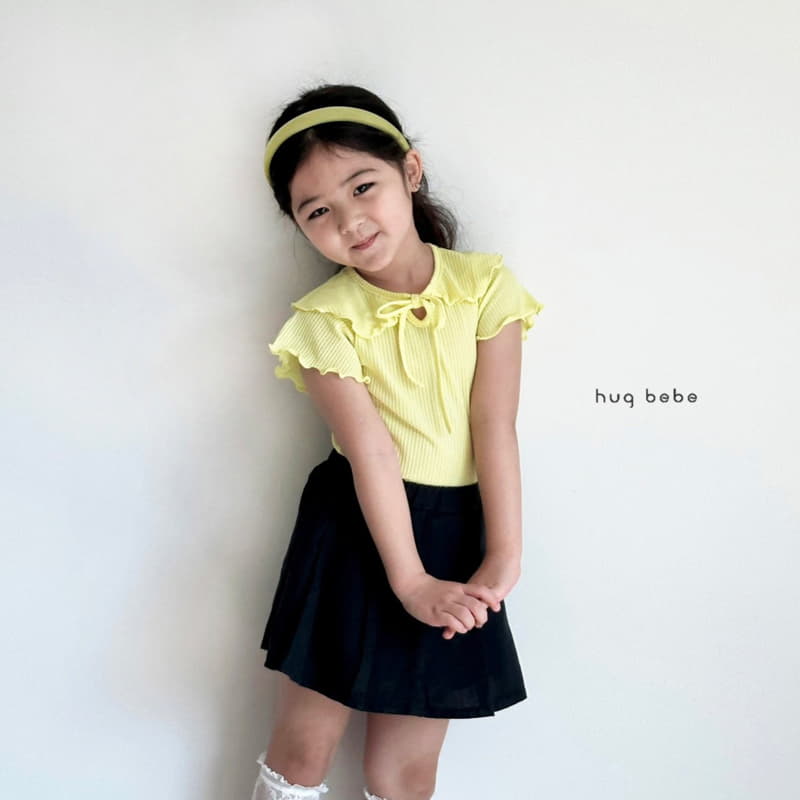 Hug Bebe - Korean Children Fashion - #Kfashion4kids - Wave Collar Ribbon Tee - 7