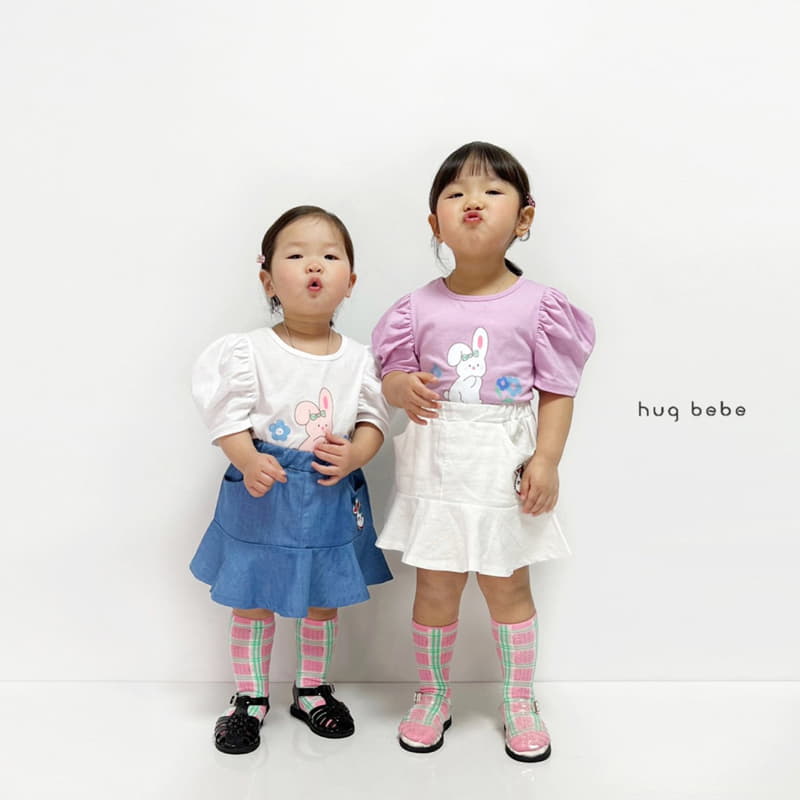 Hug Bebe - Korean Children Fashion - #childofig - Rabbit Puff Tee - 9