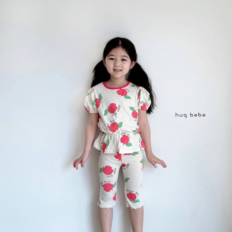 Hug Bebe - Korean Children Fashion - #childofig - Apple Top Bottom Set