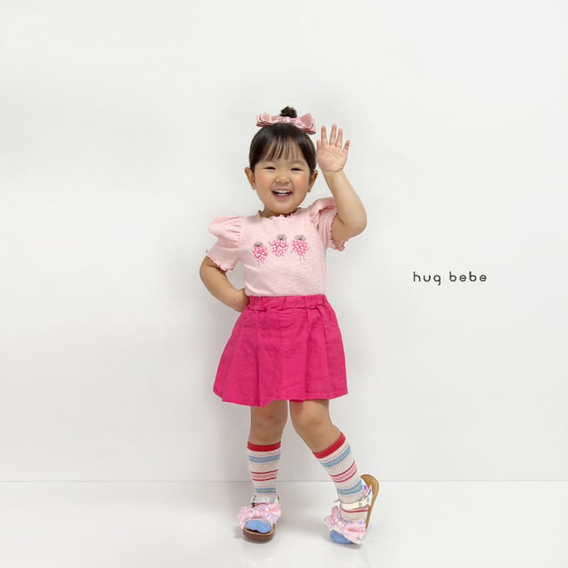 Hug Bebe - Korean Children Fashion - #childofig - Strawberry Puff Tee - 7