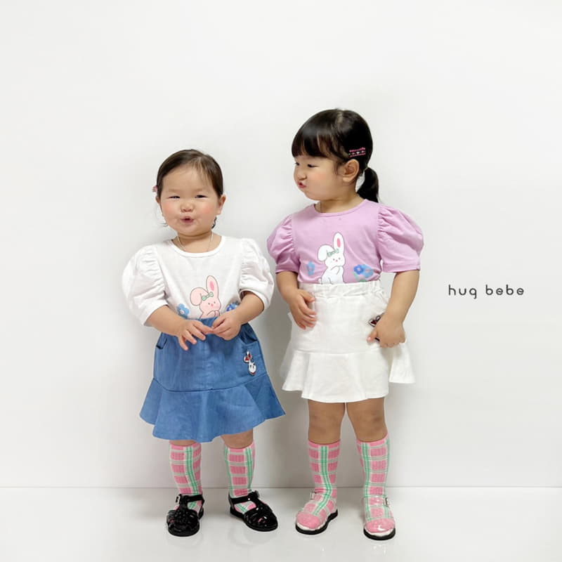 Hug Bebe - Korean Children Fashion - #childrensboutique - Rabbit Puff Tee - 10
