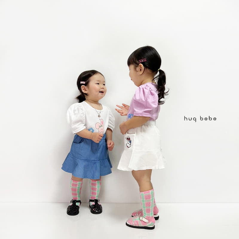 Hug Bebe - Korean Children Fashion - #designkidswear - Rabbit Puff Tee - 11
