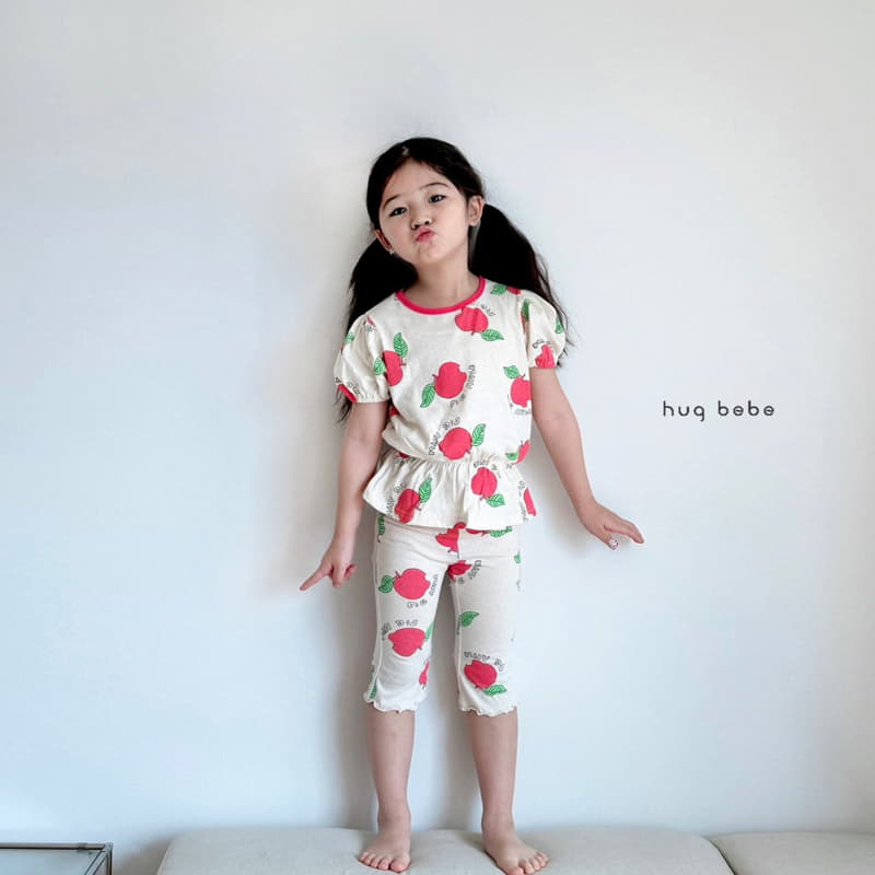 Hug Bebe - Korean Children Fashion - #childrensboutique - Apple Top Bottom Set - 4