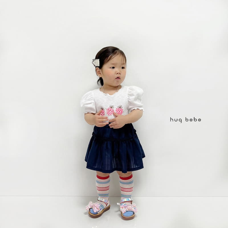 Hug Bebe - Korean Children Fashion - #designkidswear - Strawberry Puff Tee - 9