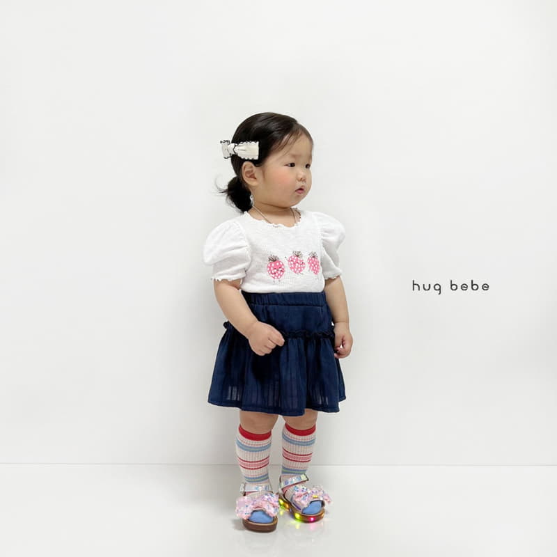 Hug Bebe - Korean Children Fashion - #discoveringself - Strawberry Puff Tee - 10