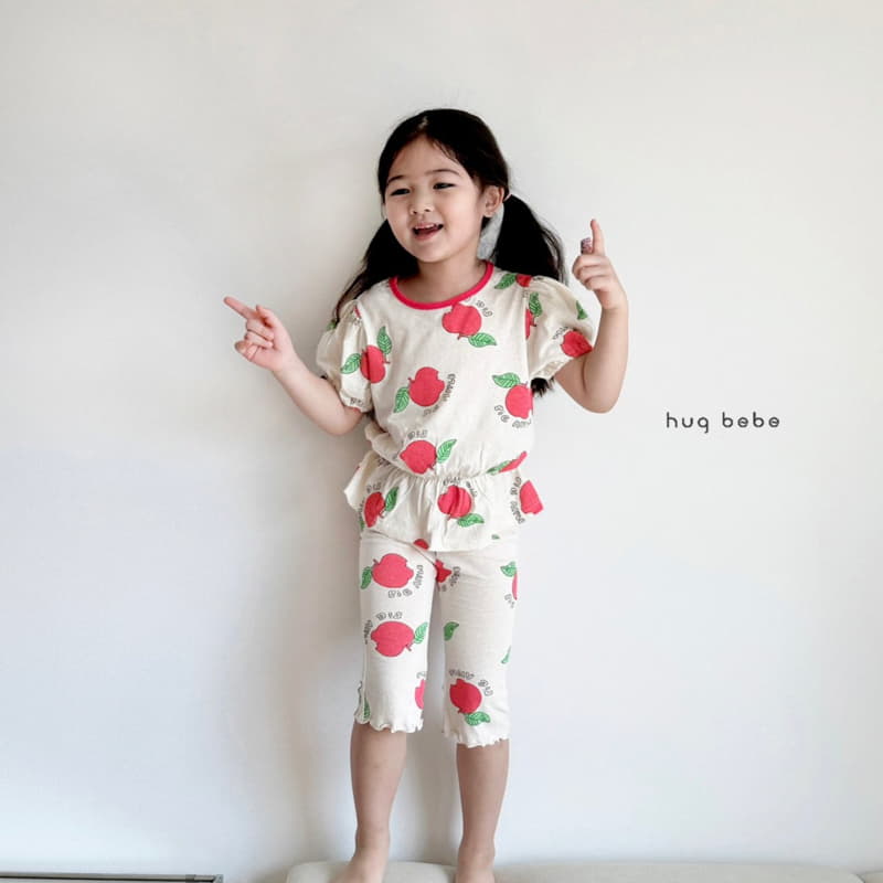 Hug Bebe - Korean Children Fashion - #fashionkids - Apple Top Bottom Set - 6