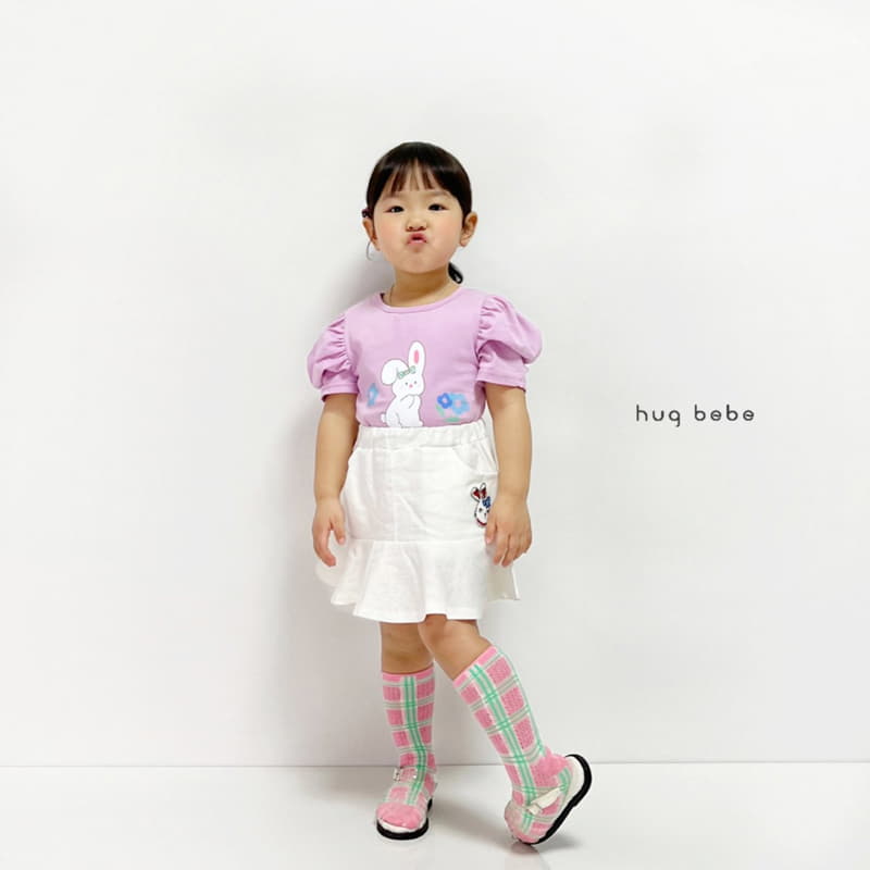 Hug Bebe - Korean Children Fashion - #kidzfashiontrend - Rabbit Puff Tee - 2