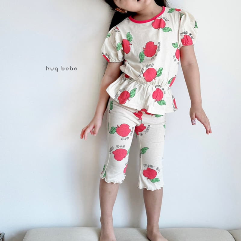 Hug Bebe - Korean Children Fashion - #kidzfashiontrend - Apple Top Bottom Set - 9