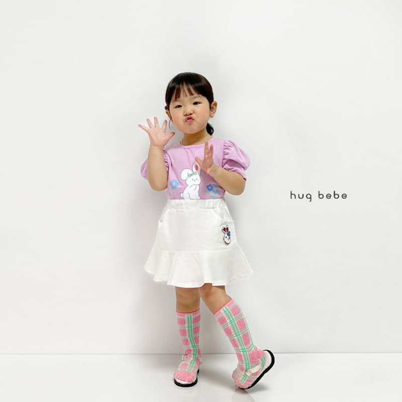 Hug Bebe - Korean Children Fashion - #Kfashion4kids - Rabbit Puff Tee - 4