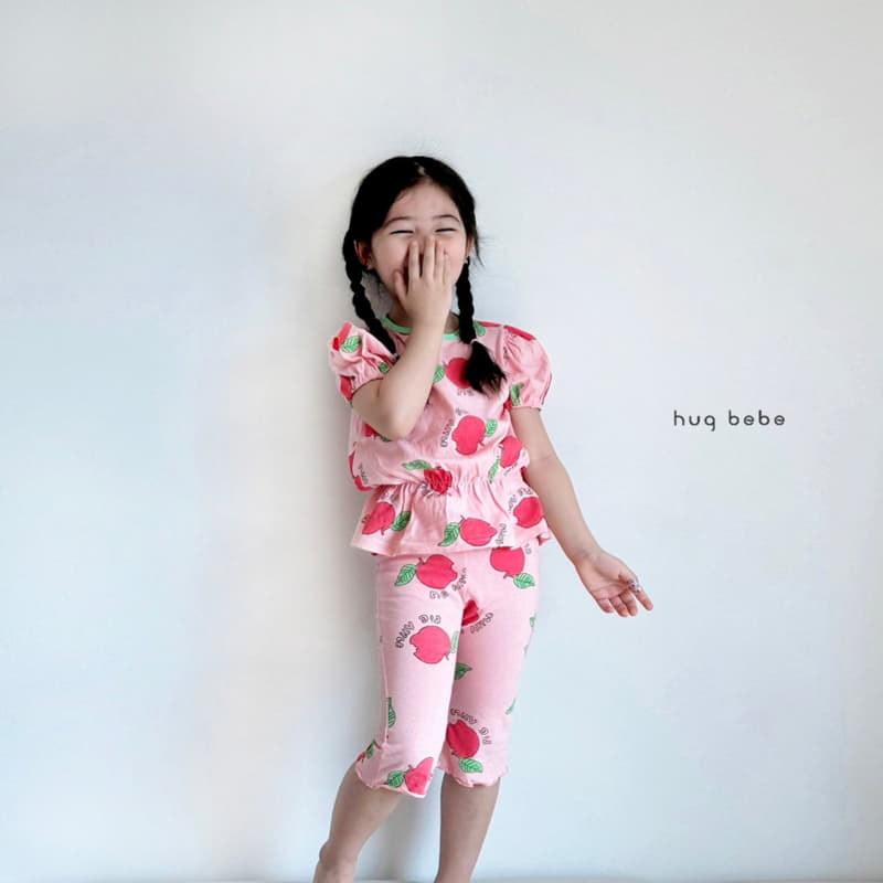 Hug Bebe - Korean Children Fashion - #littlefashionista - Apple Top Bottom Set - 11