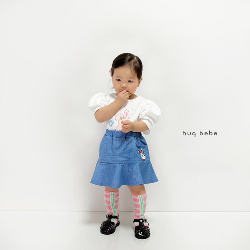Hug Bebe - Korean Children Fashion - #magicofchildhood - Rabbit Puff Tee - 5