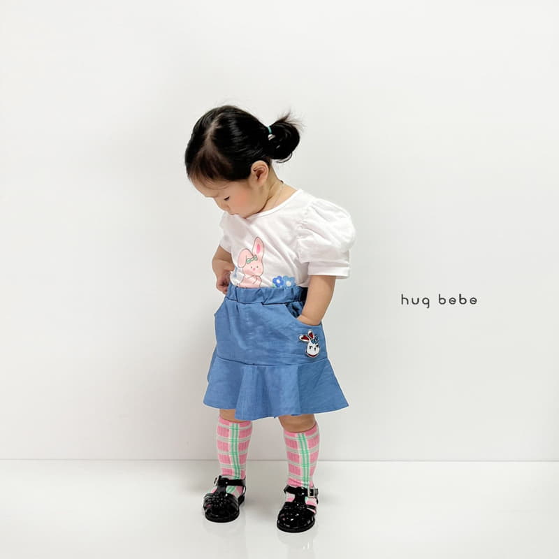 Hug Bebe - Korean Children Fashion - #minifashionista - Rabbit Puff Tee - 6