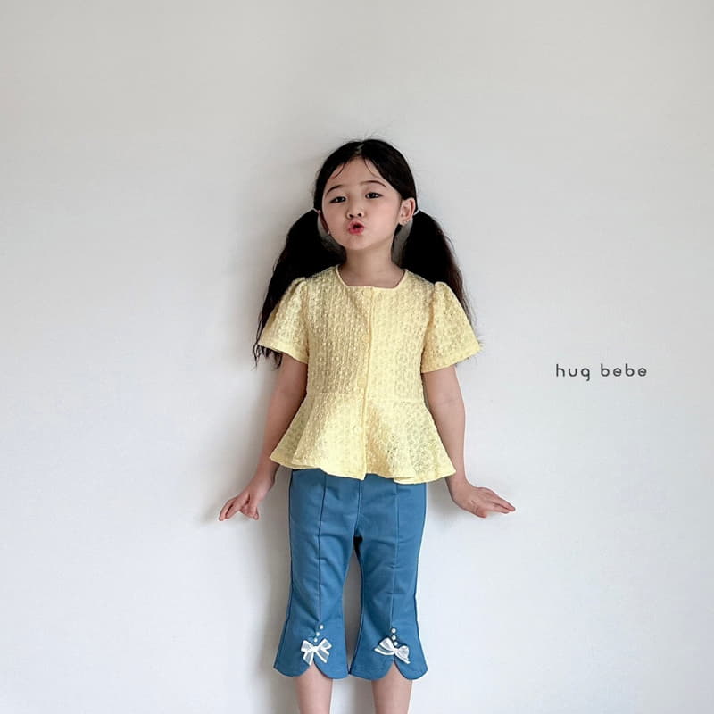 Hug Bebe - Korean Children Fashion - #minifashionista - Pearl Ribbon Pants - 6