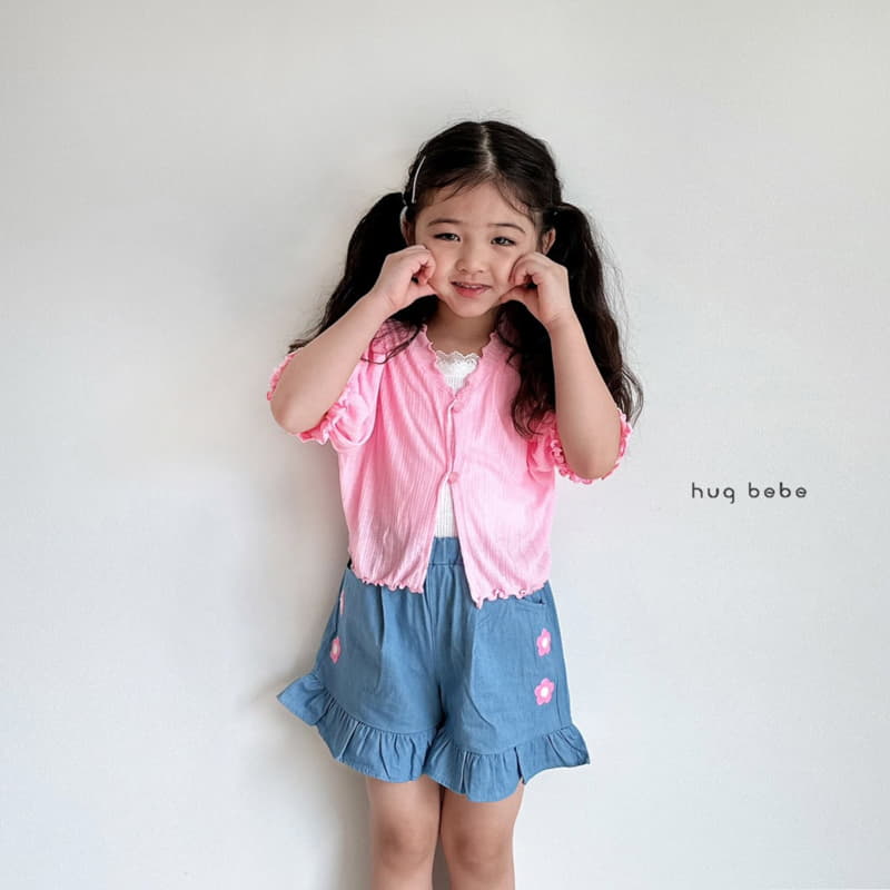 Hug Bebe - Korean Children Fashion - #minifashionista - Flower Frill Jeans