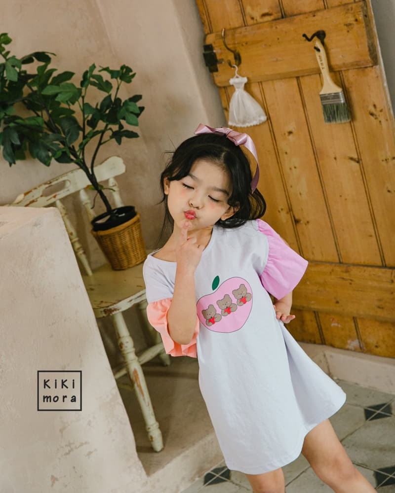 Kikimora - Korean Children Fashion - #Kfashion4kids - Apple Bear Long Tee - 2
