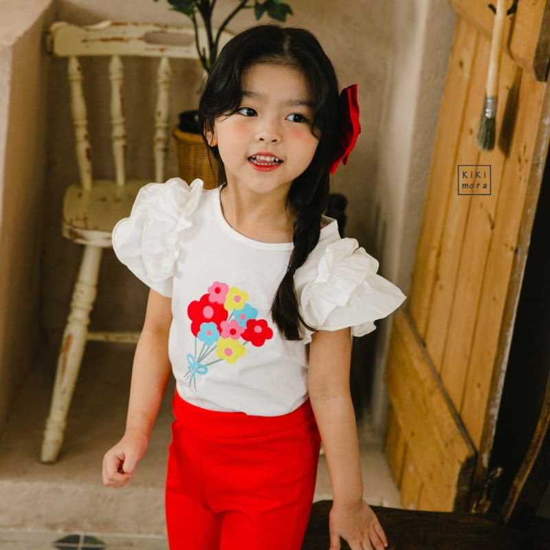 Kikimora - Korean Children Fashion - #childofig - Flower Frill Tee - 3