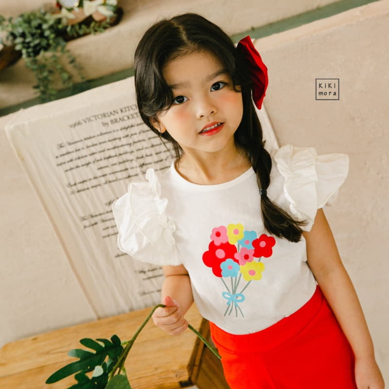 Kikimora - Korean Children Fashion - #childofig - Flower Frill Tee - 4