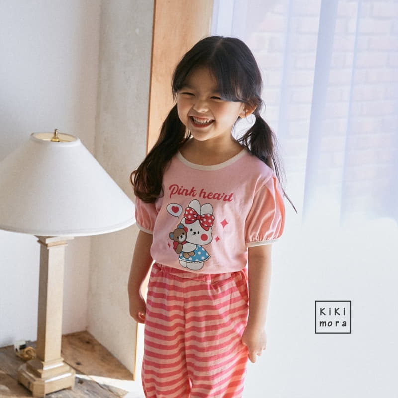 Kikimora - Korean Children Fashion - #childrensboutique - Pink Rabbit Tee - 10