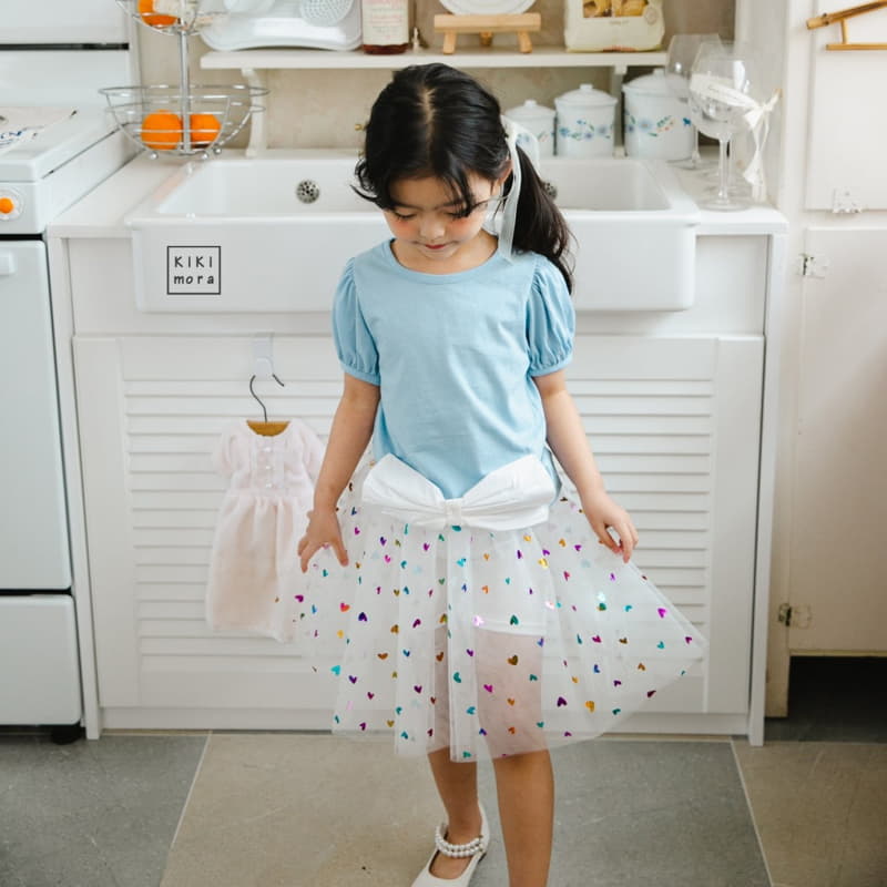 Kikimora - Korean Children Fashion - #childrensboutique - Heart Shar Skirt Leggings - 6