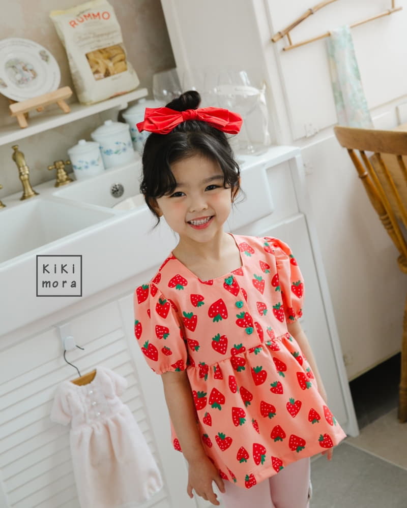 Kikimora - Korean Children Fashion - #childrensboutique - Strawberry Blouse
