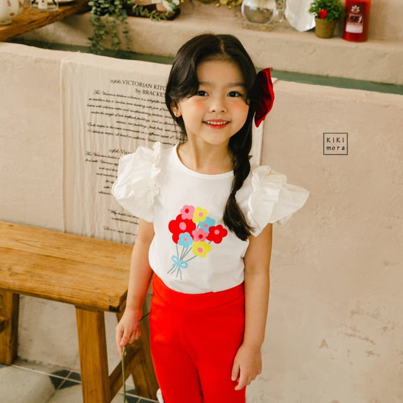 Kikimora - Korean Children Fashion - #designkidswear - Flower Frill Tee - 6