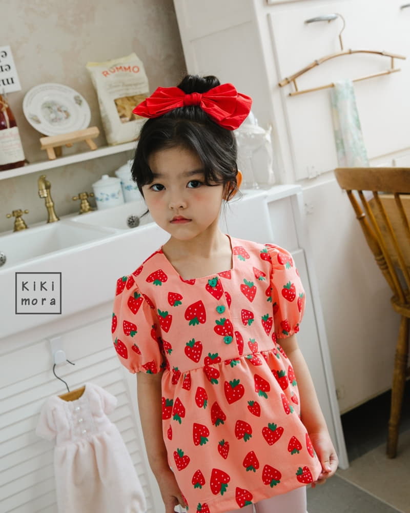 Kikimora - Korean Children Fashion - #discoveringself - Strawberry Blouse - 3