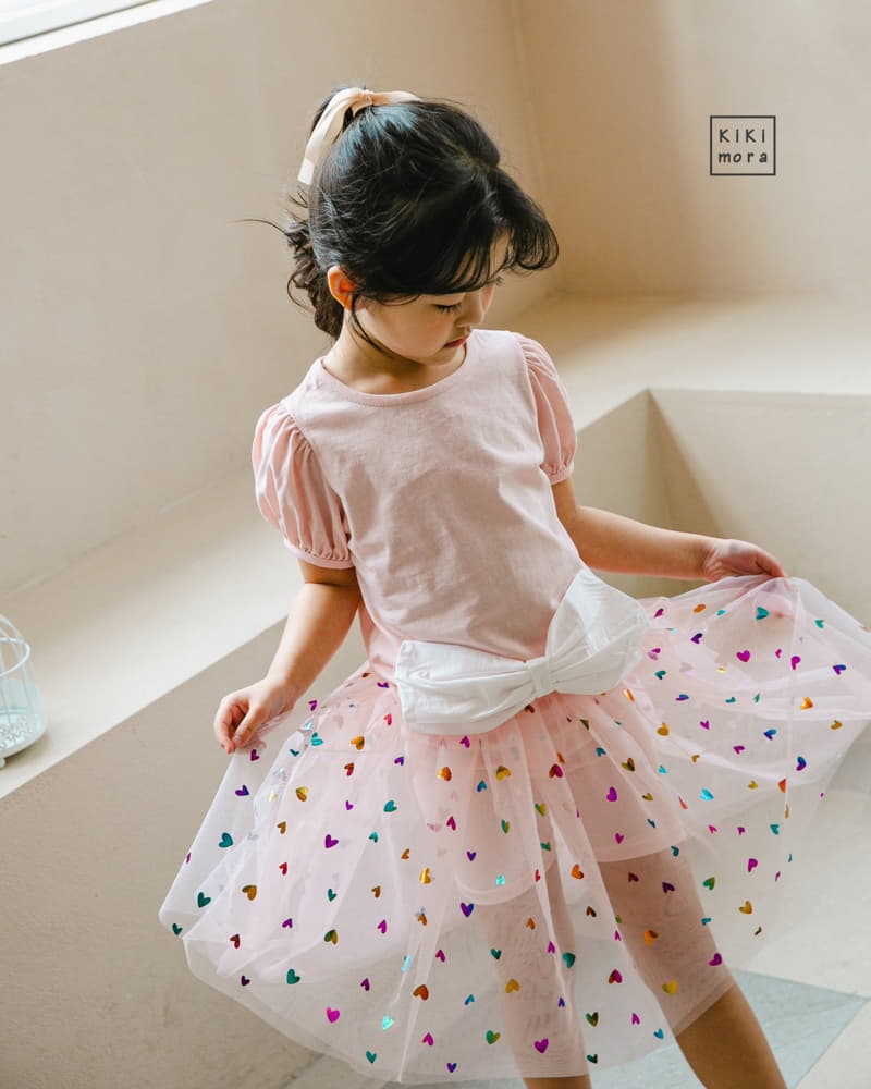 Kikimora - Korean Children Fashion - #discoveringself - big Ribbon Shirring Tee