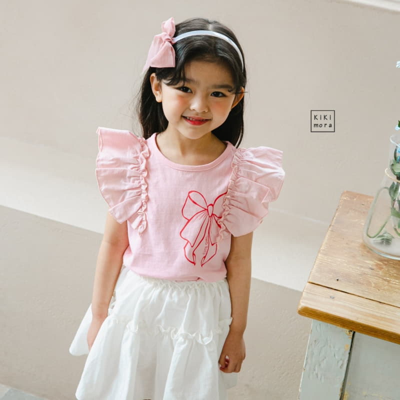Kikimora - Korean Children Fashion - #discoveringself - Ribbon Frill Tee - 8