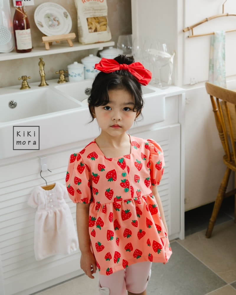 Kikimora - Korean Children Fashion - #discoveringself - Strawberry Blouse - 4