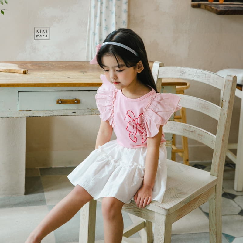 Kikimora - Korean Children Fashion - #fashionkids - Ribbon Frill Tee - 9
