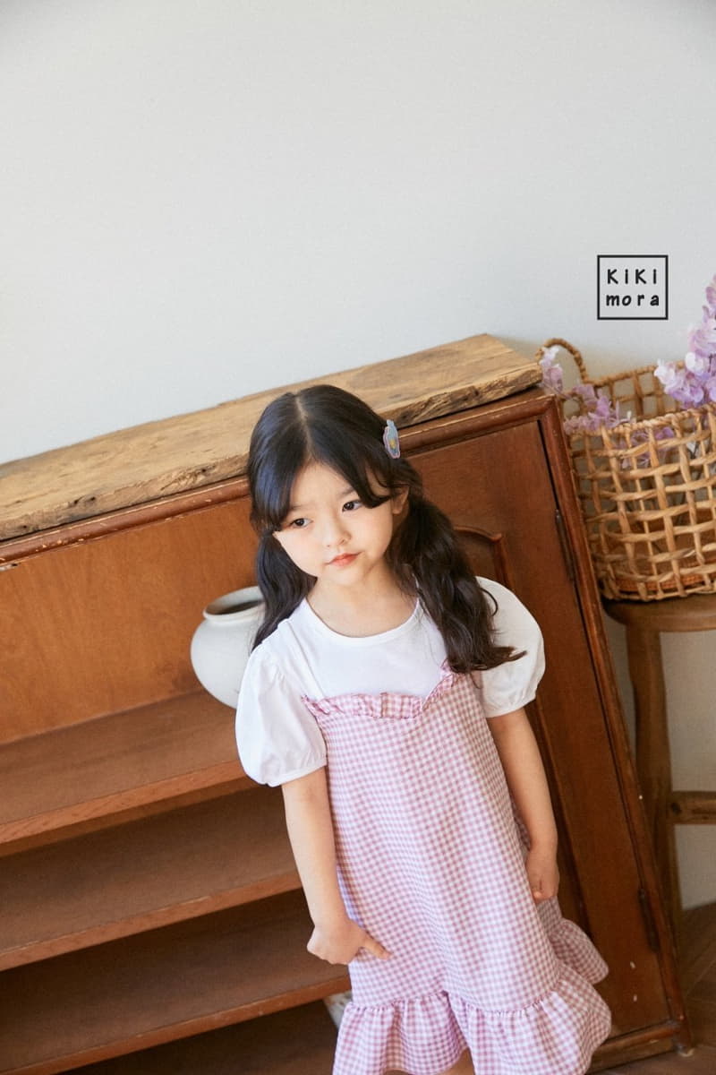 Kikimora - Korean Children Fashion - #kidsshorts - Check Busiter One-piece
