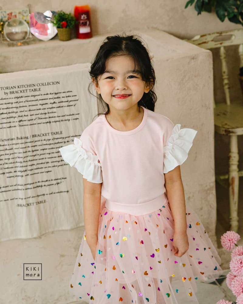 Kikimora - Korean Children Fashion - #kidsstore - Frill Rib Tee