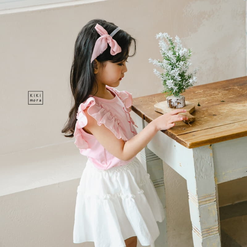Kikimora - Korean Children Fashion - #kidsstore - Ribbon Frill Tee - 11