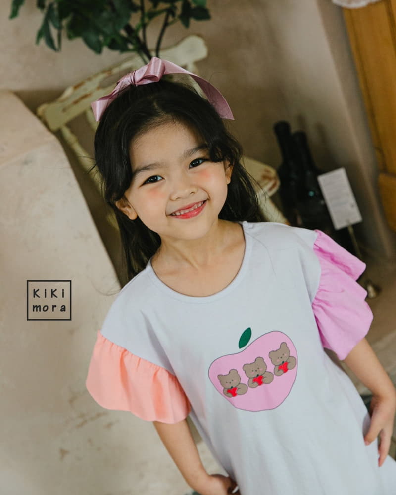 Kikimora - Korean Children Fashion - #kidzfashiontrend - Apple Bear Long Tee