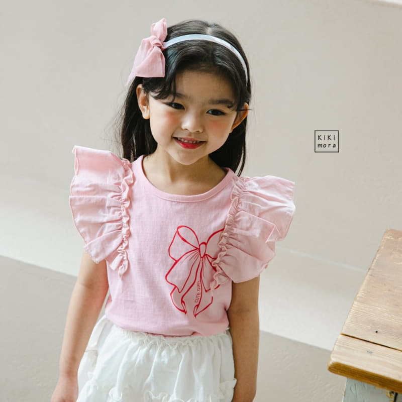 Kikimora - Korean Children Fashion - #kidzfashiontrend - Ribbon Frill Tee - 12