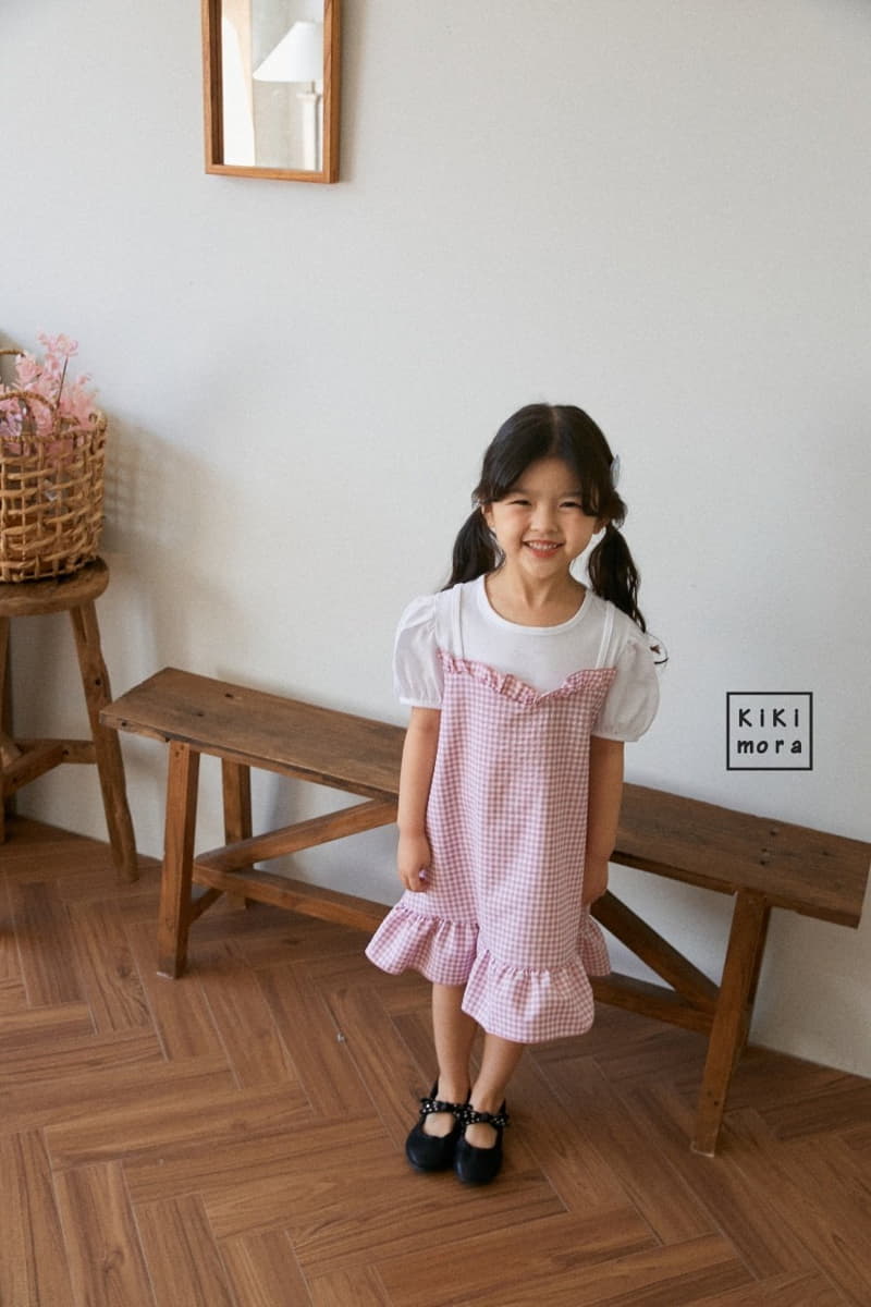 Kikimora - Korean Children Fashion - #littlefashionista - Check Busiter One-piece - 5