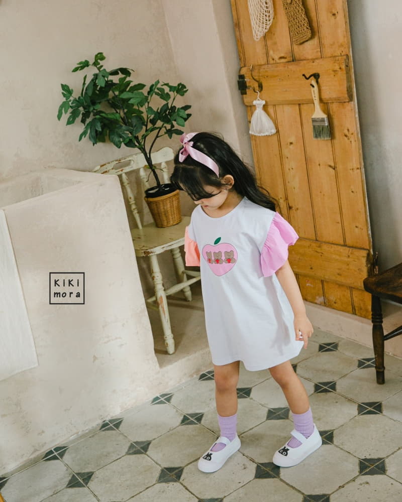 Kikimora - Korean Children Fashion - #littlefashionista - Apple Bear Long Tee - 3