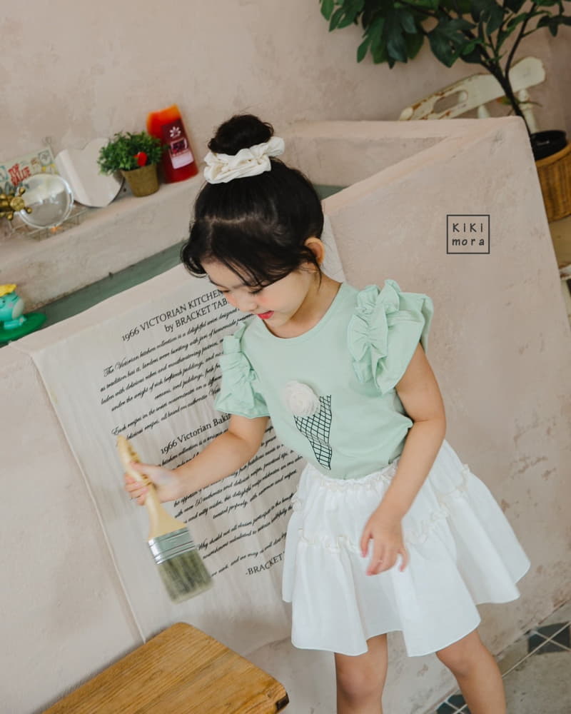 Kikimora - Korean Children Fashion - #littlefashionista - Ice Cream Frill Tee - 2