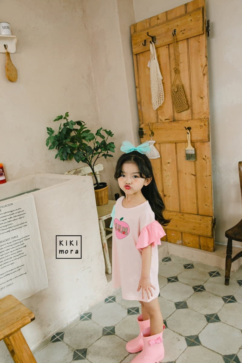 Kikimora - Korean Children Fashion - #littlefashionista - Apple Bear Long Tee - 4