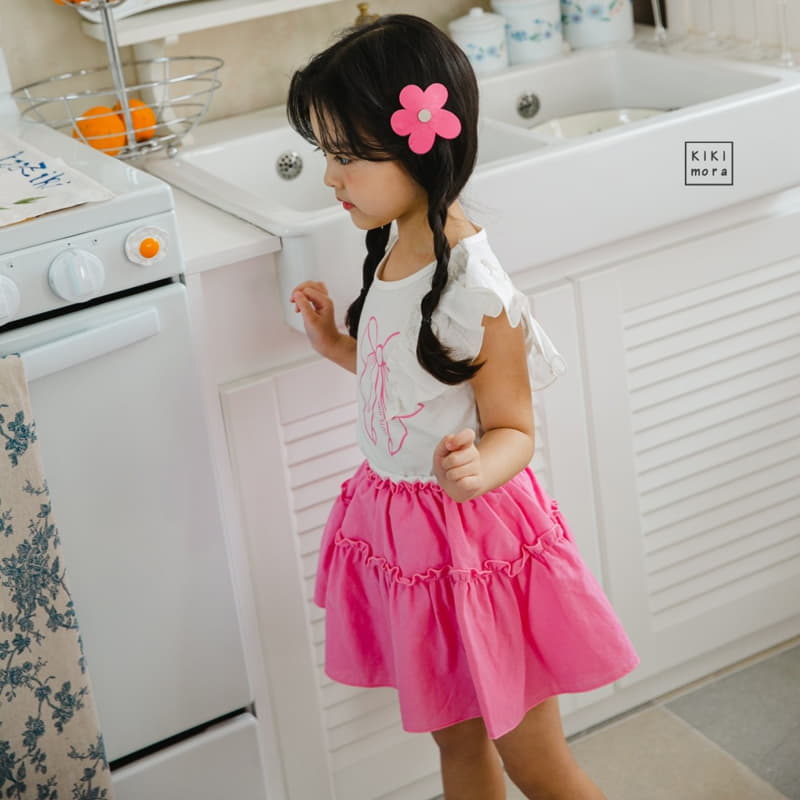 Kikimora - Korean Children Fashion - #magicofchildhood - Ribbon Frill Tee