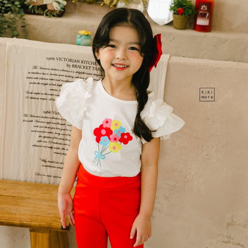 Kikimora - Korean Children Fashion - #minifashionista - Flower Frill Tee