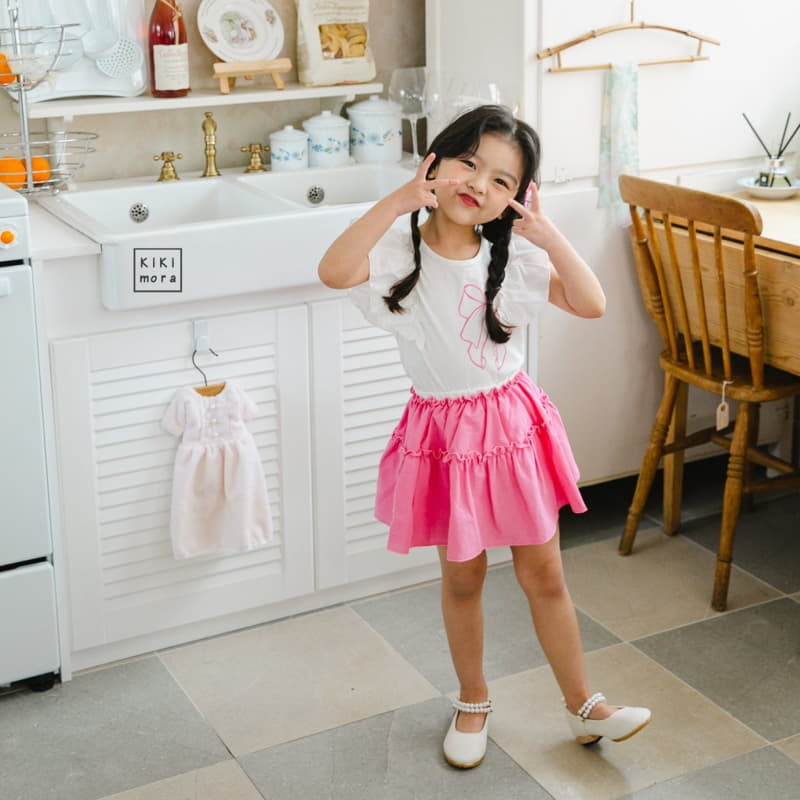 Kikimora - Korean Children Fashion - #prettylittlegirls - Ribbon Frill Tee - 3