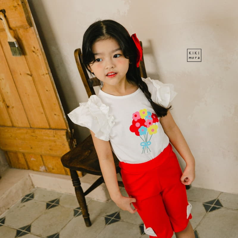 Kikimora - Korean Children Fashion - #prettylittlegirls - Flower Frill Tee - 2